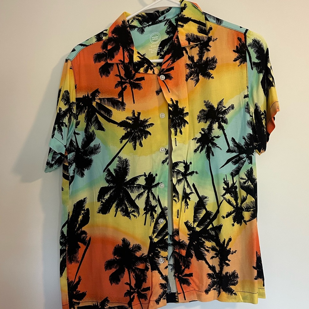 Wonder Nation Multicolor Palm Tree Boy’s Shirt